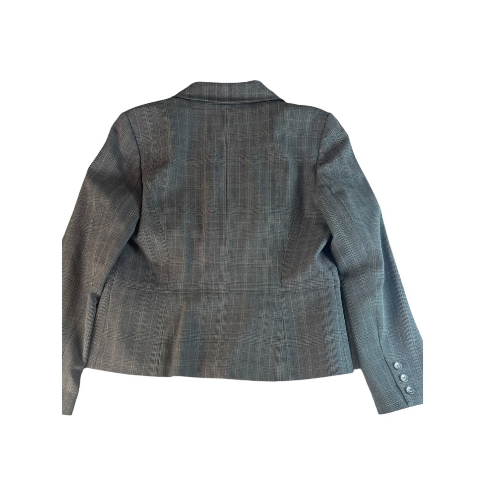 Rafaella Grey Glen Plaid Pant Suit Set Blazer 14 Pants 16 Professional Office - Picture 7 of 11